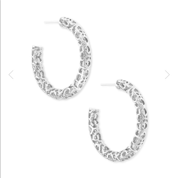 Kendra Scott Jewelry - NWT Maggie Small Hoop Earrings Silver